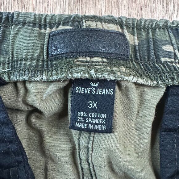 Steve’s Jeans Camo Jogger Pants Men’s 3X Elastic Waist Drawstring Cargo Style - Picture 3 of 4